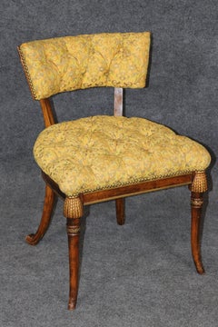 Directoire Style Carved and Gilt Accent Side Chair attributed to Maison Jansen