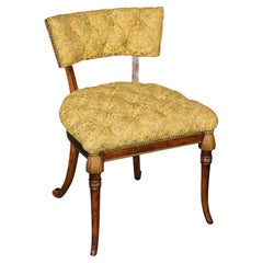 Directoire Style Carved and Gilt Accent Side Chair attributed to Maison Jansen