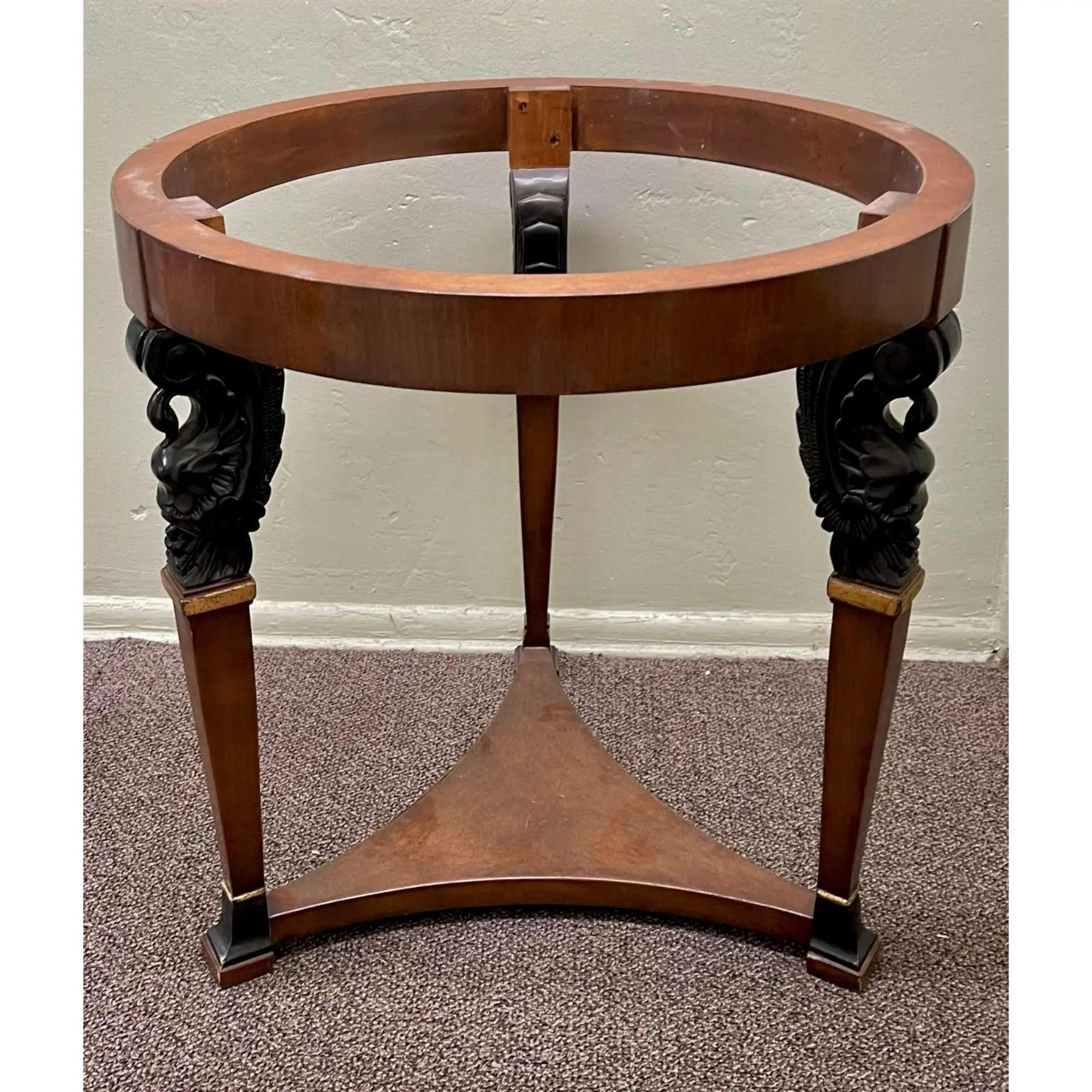 
Directoire Style Charles Pollock for William Switzer Marble Top Table with Ebonized Swans

Additional information:
Materials: Giltwood, Marble
Color: Black
Brand: William Switzer
Period: 1990s
Styles: Empire, French
Table Shape:Round
Item