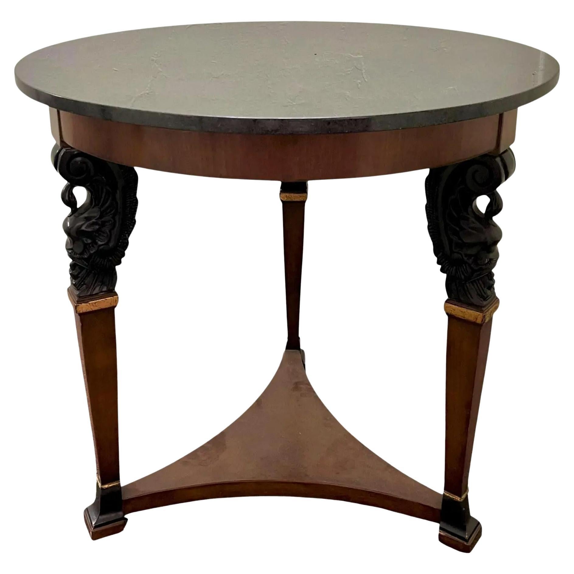 Directoire Style Charles Pollock for William Switzer Marble Top Table For Sale
