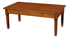 French Directoire Style Cherry Wood Stained Coffee Table
