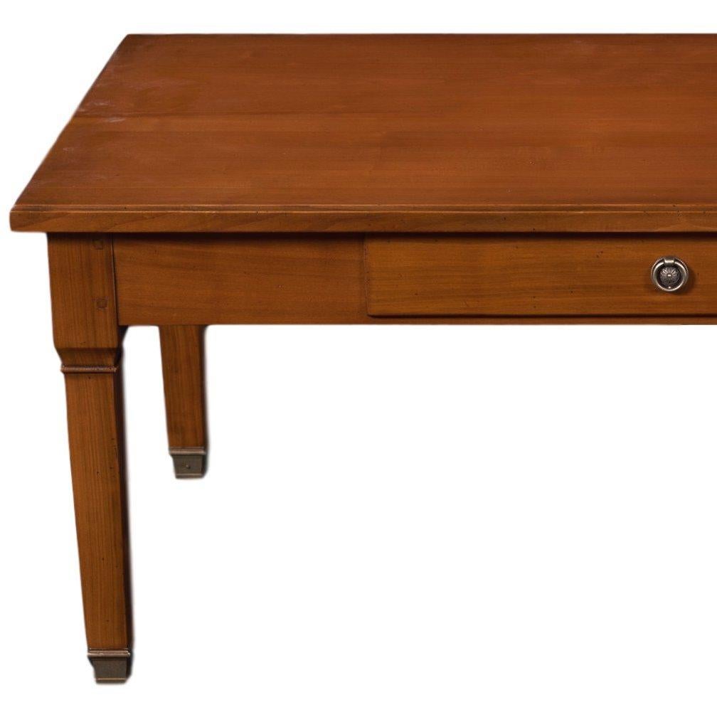 French Directoire Style Cherrywood Coffee Table Stained, 1 Drawer For Sale