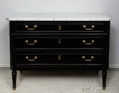 Directoire-Style Commode with Marble Top
