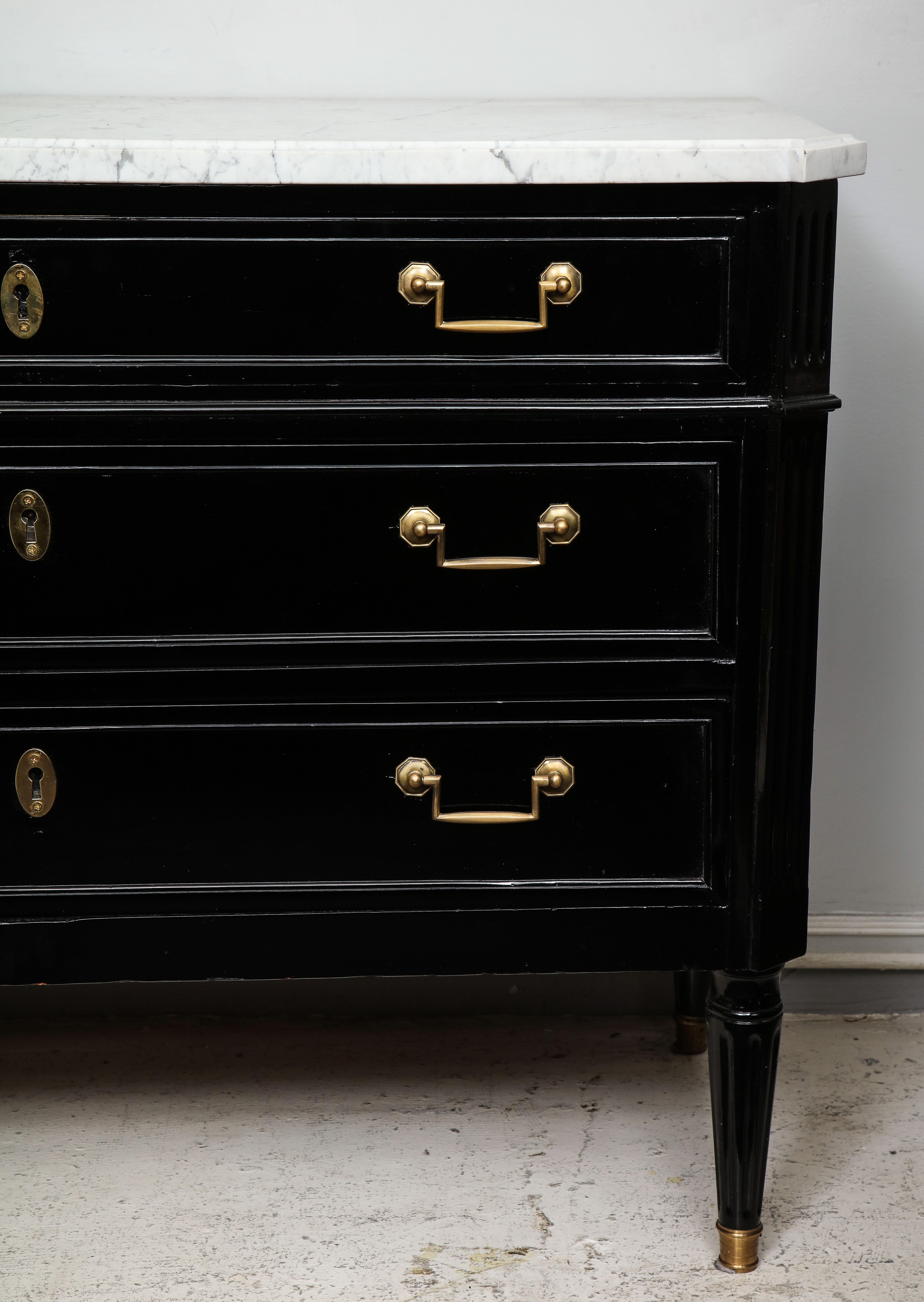 French Directoire-Style Commode with Marble Top For Sale