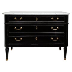 Directoire-Style Commode with Marble Top