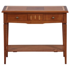 Konsolentisch im Directoire-Stil aus massivem Kirschbaumholz, geheime Schublade