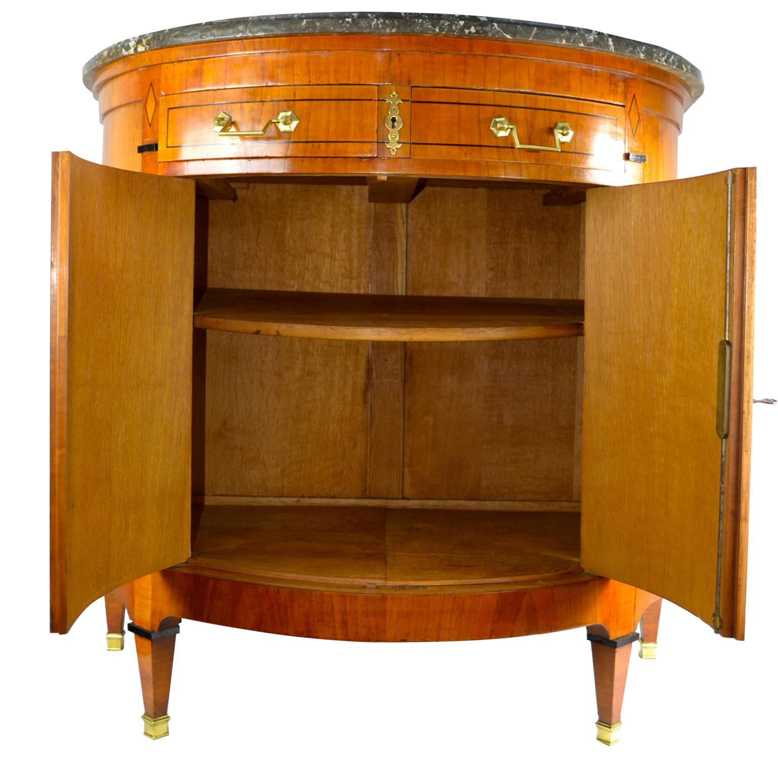 Hand-Crafted Directoire Style Demilune Commode