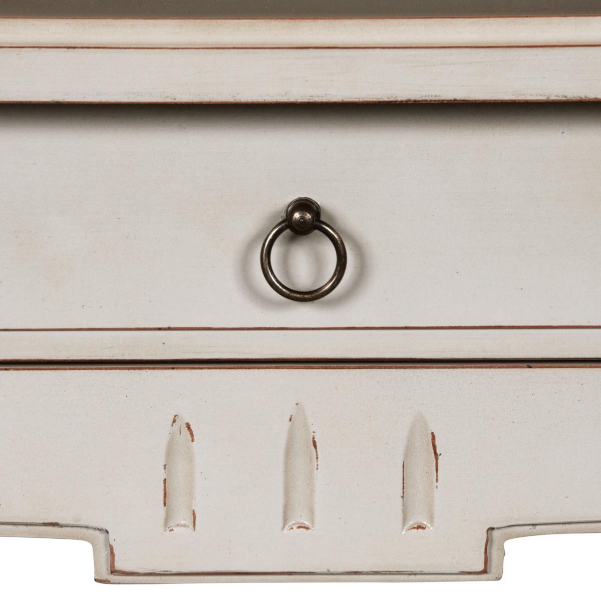 Scrivania in stile Direttorio francese realizzata a mano in legno massiccio, con pad in pelle in vendita 3