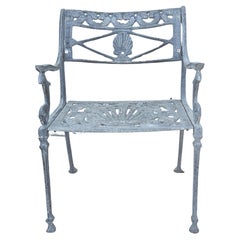 Directoire Style Dolphin And Shell  Garden Patio Chair
