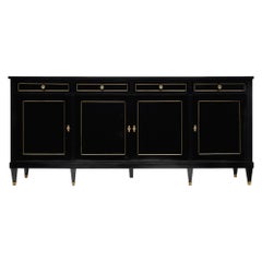 Antique Directoire Style Ebonized Buffet