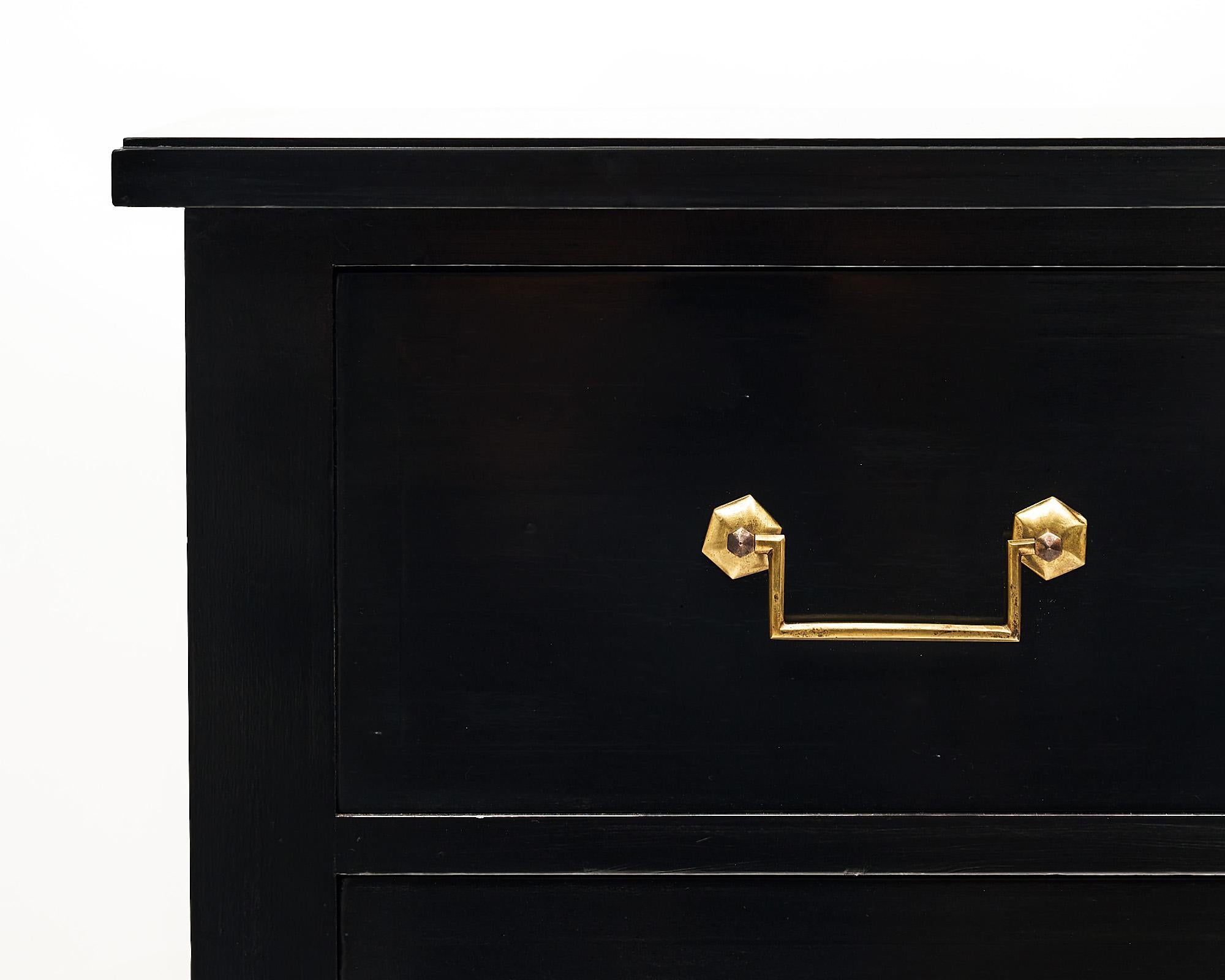 Early 20th Century Directoire Style Ebonized Chest of Drawers For Sale