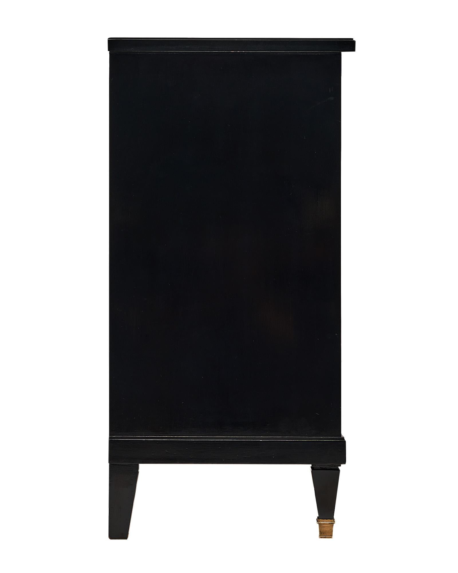 Directoire Style Ebonized Chest of Drawers For Sale 1