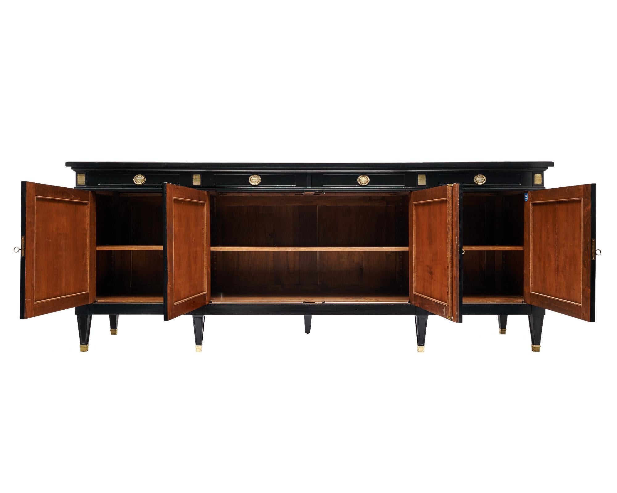 Directoire Style Ebonized French Buffet For Sale 1