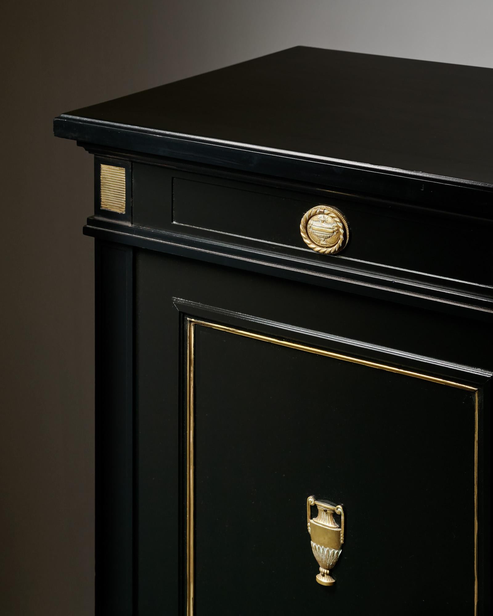 Directoire Style Ebonized French Buffet For Sale 4
