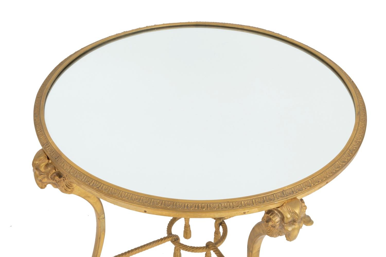 French Directoire Style End Table in Gilt Bronze, circa 1940