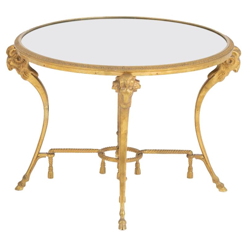 Directoire Style End Table in Gilt Bronze, circa 1940