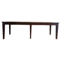Directoire Style Farmhouse Table in Solid Mahogany, 20th Century