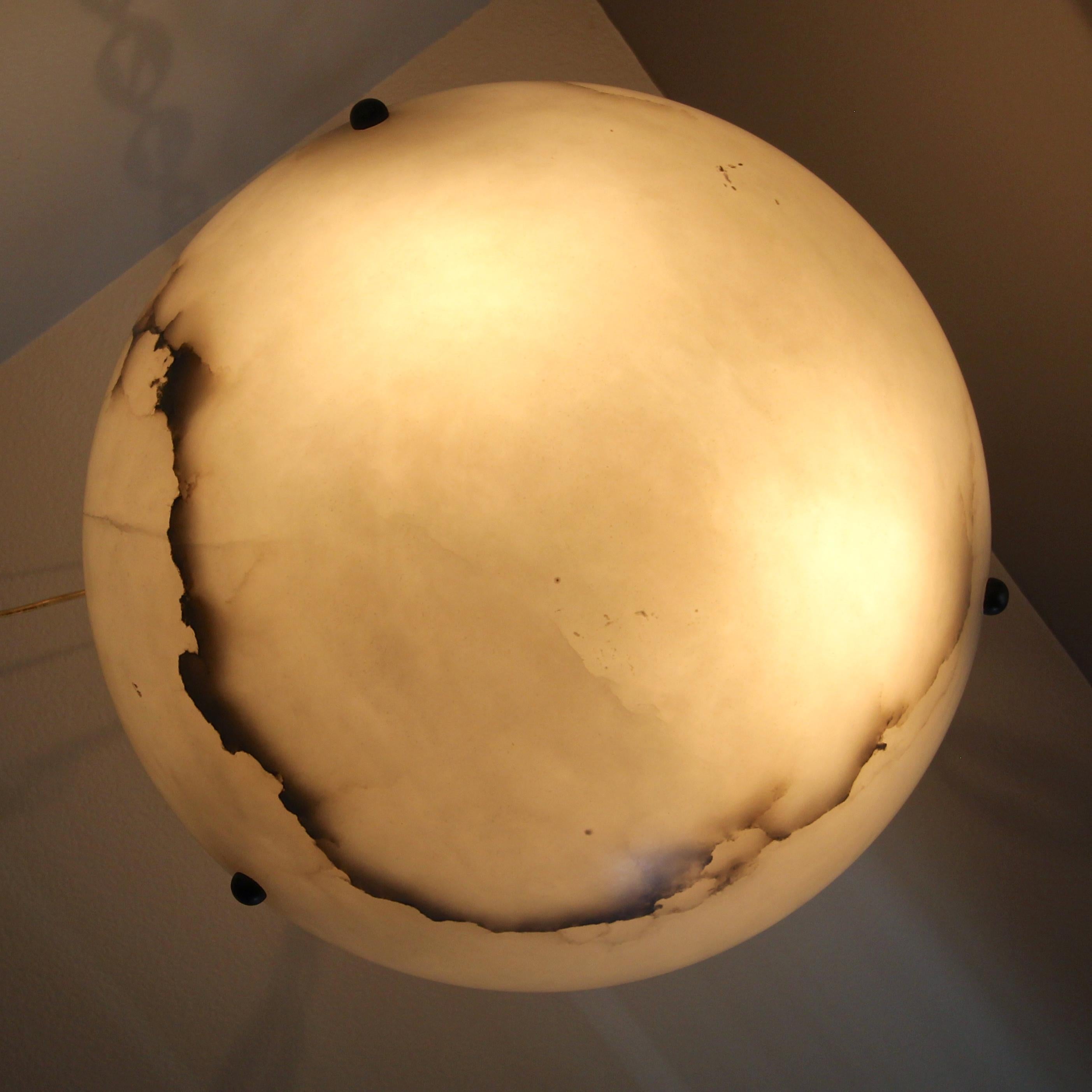 Directoire Style French Alabaster Chandelier Pendant Light 7