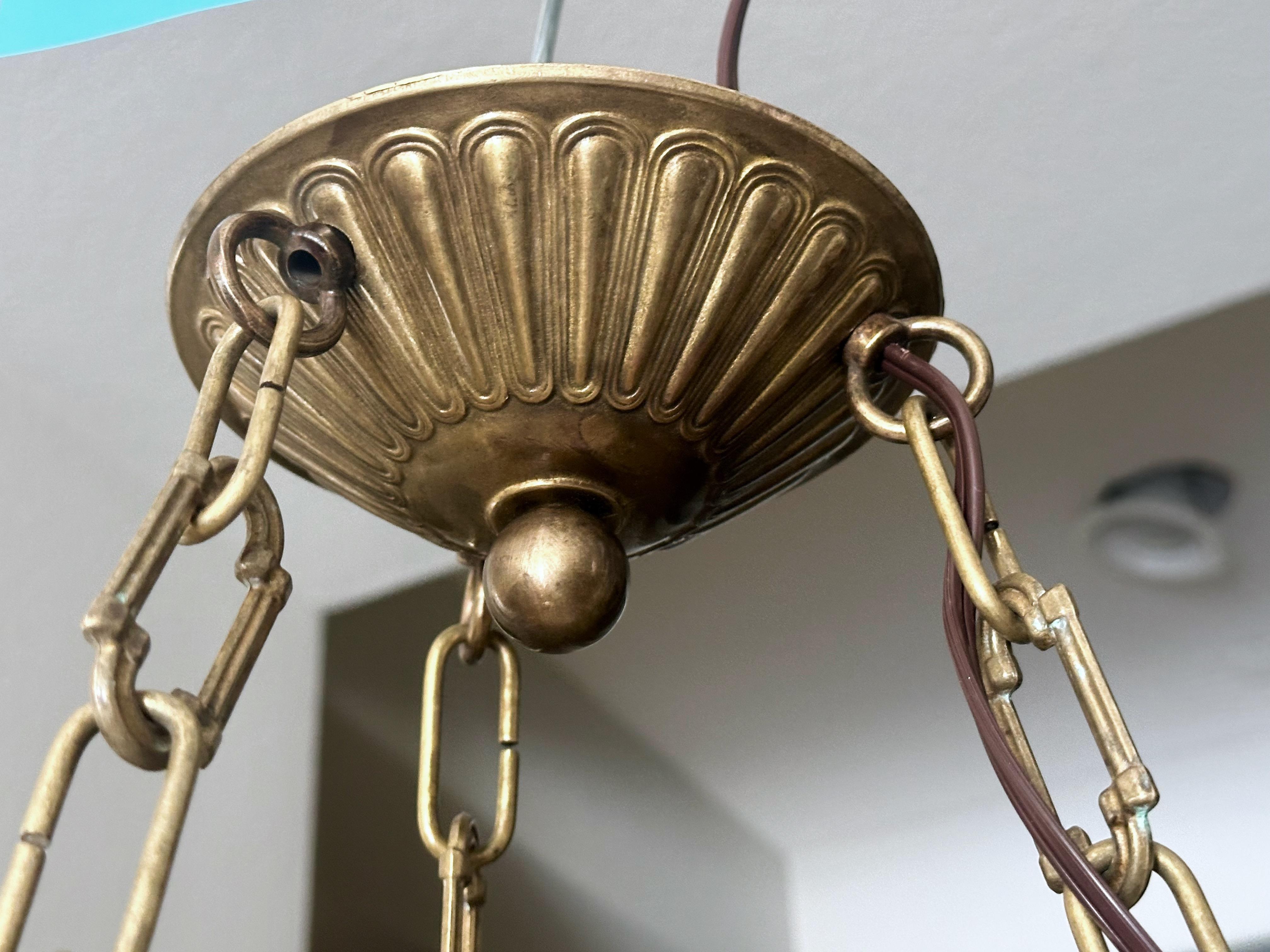 Lustre à pendentifs en albâtre de style Directoire en vente 4