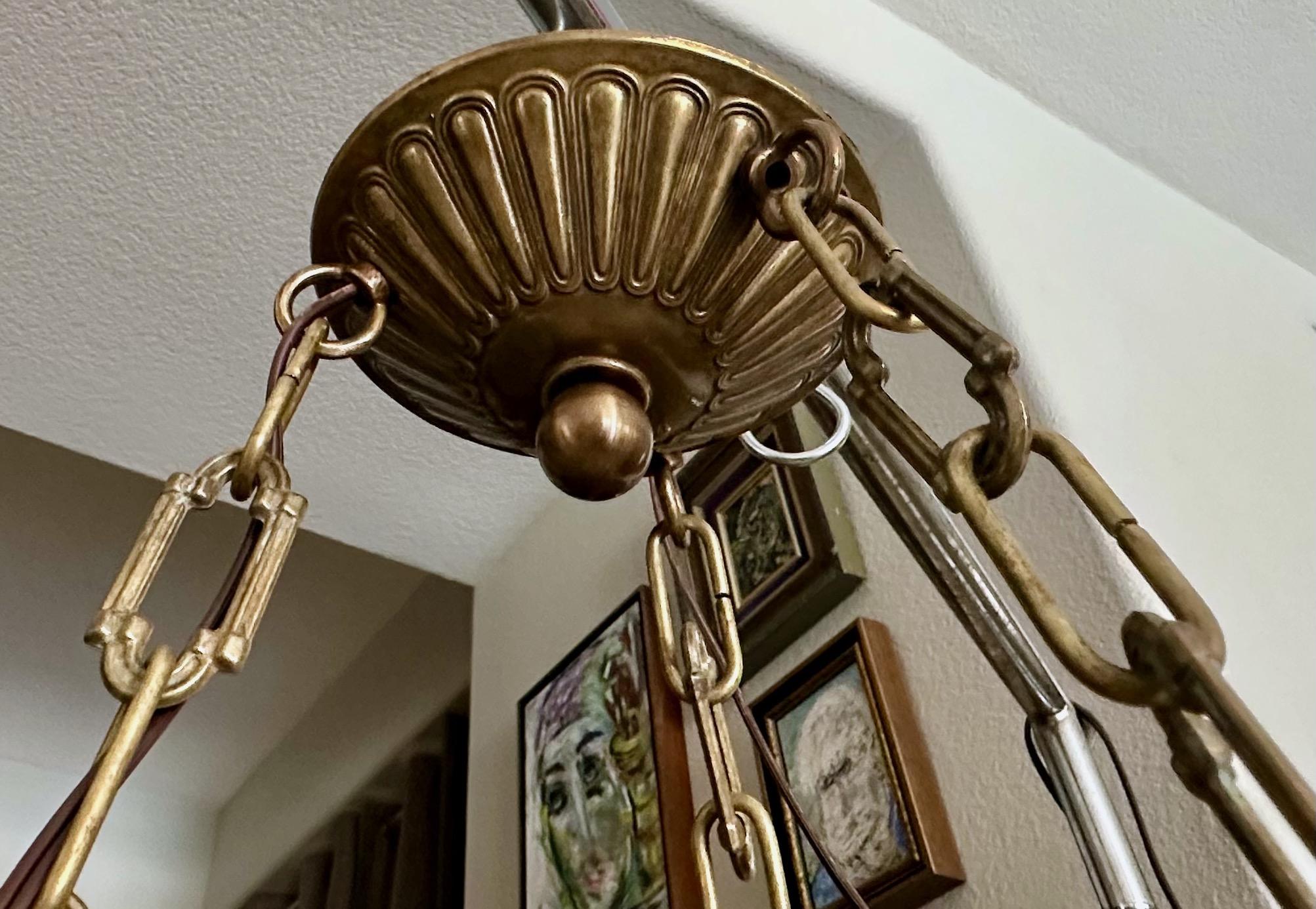 Lustre à pendentifs en albâtre de style Directoire en vente 4