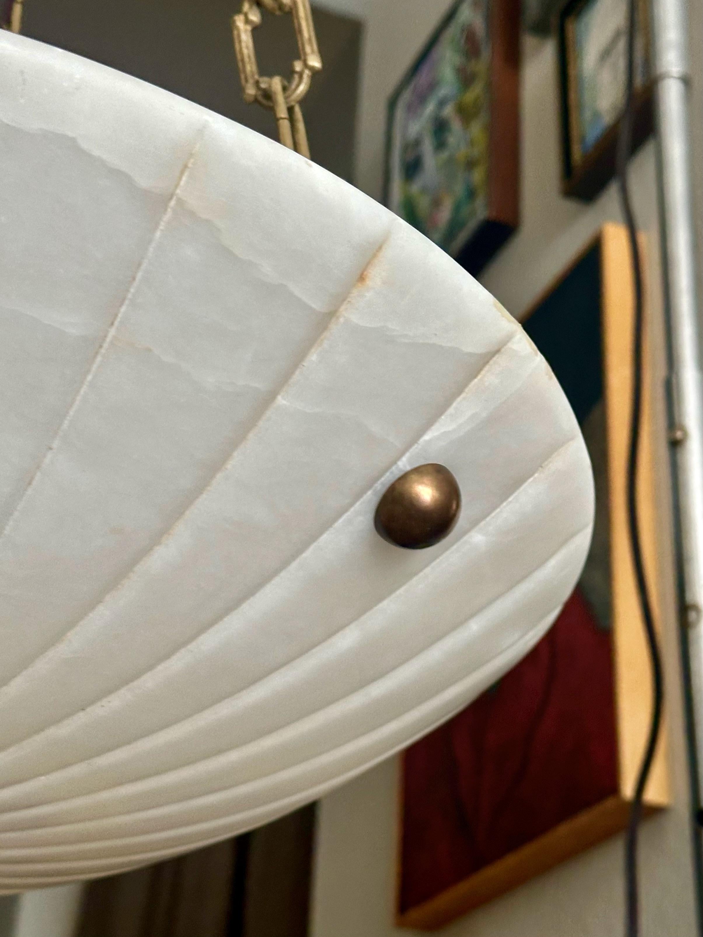 Lustre à pendentifs en albâtre de style Directoire en vente 5