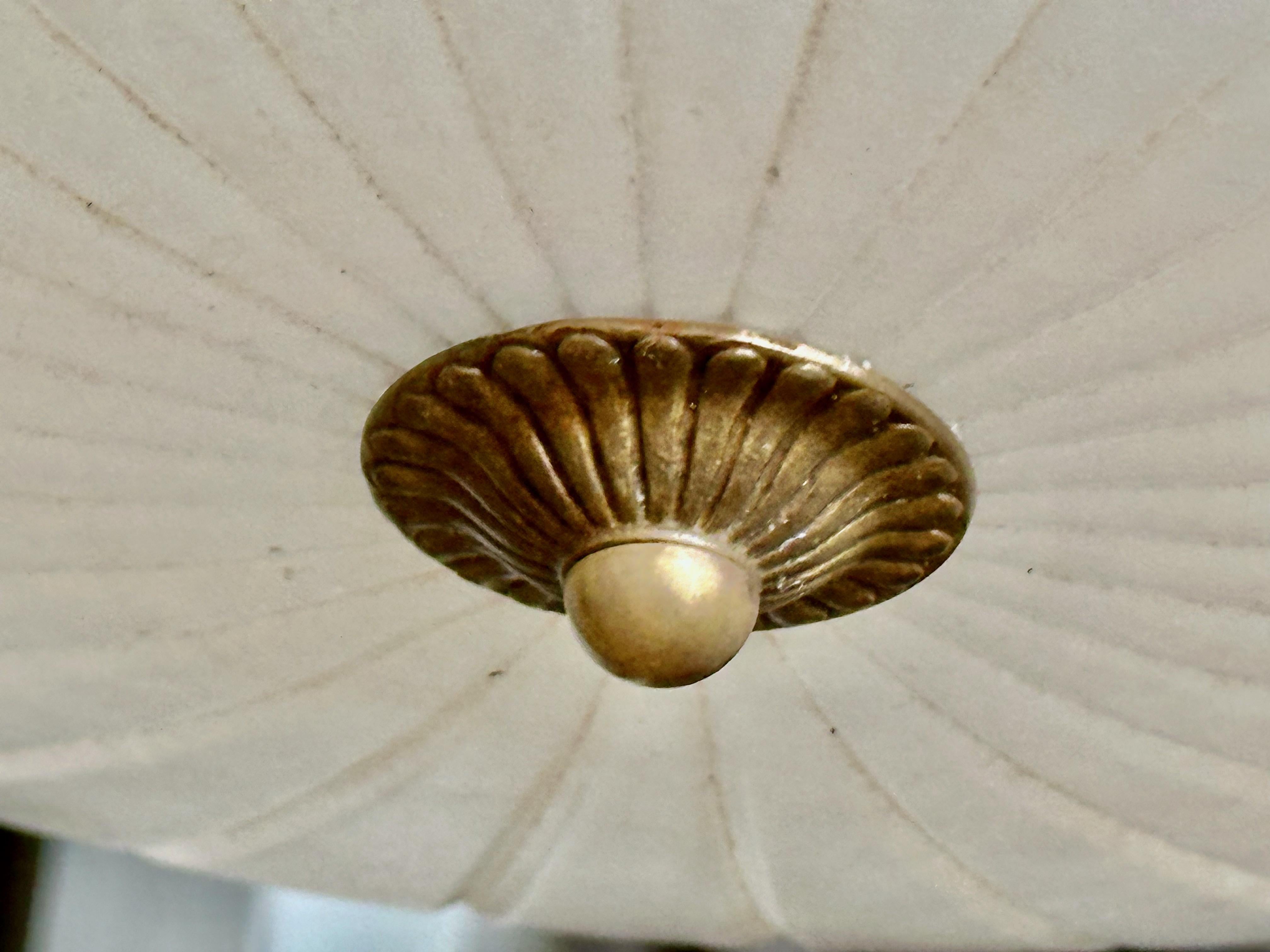 Directoire Style French Alabaster Pendant Chandelier in vendita 5