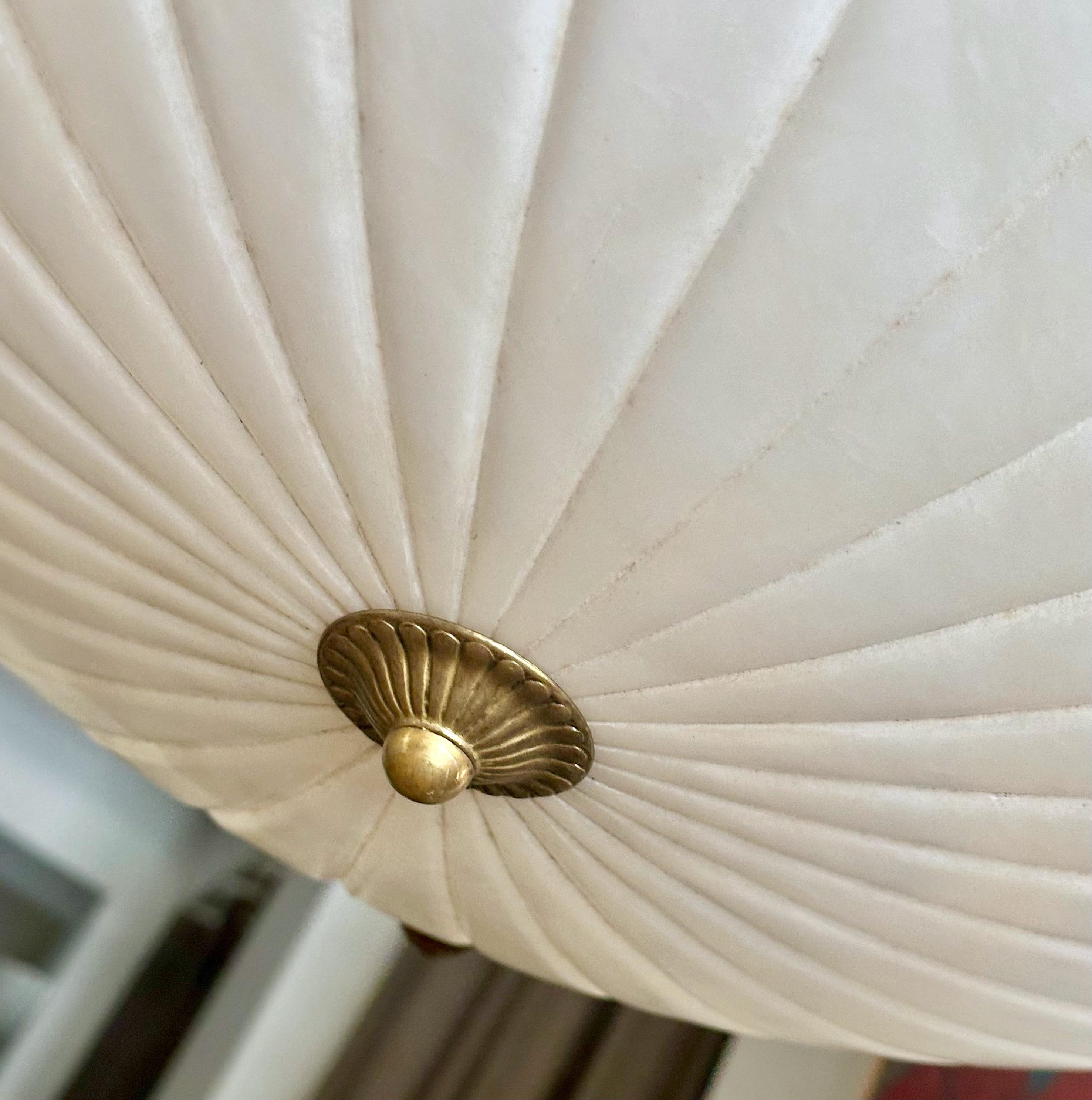 Lustre à pendentifs en albâtre de style Directoire en vente 6