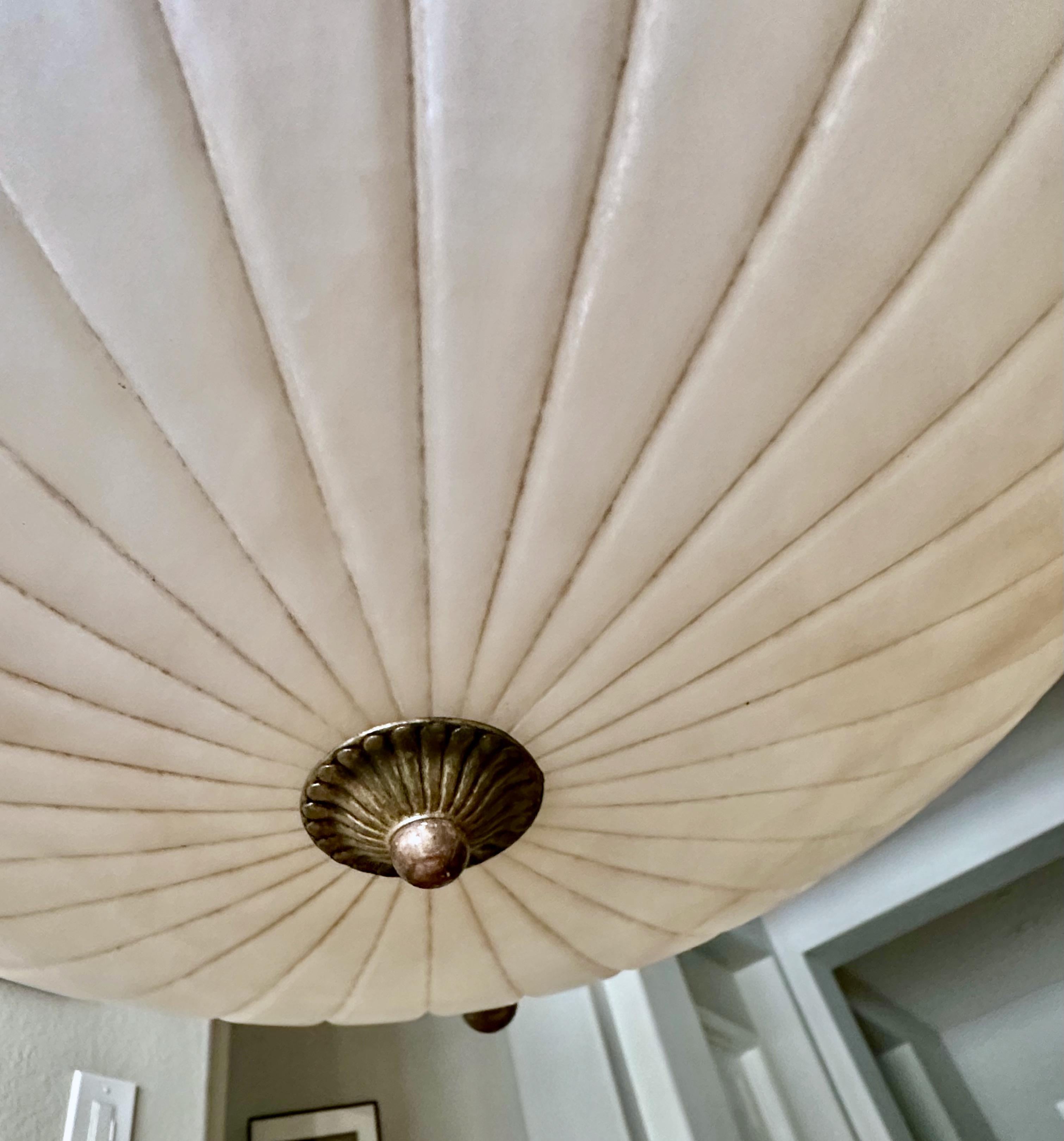 Lampadario a sospensione in alabastro francese in stile Directoire in vendita 9