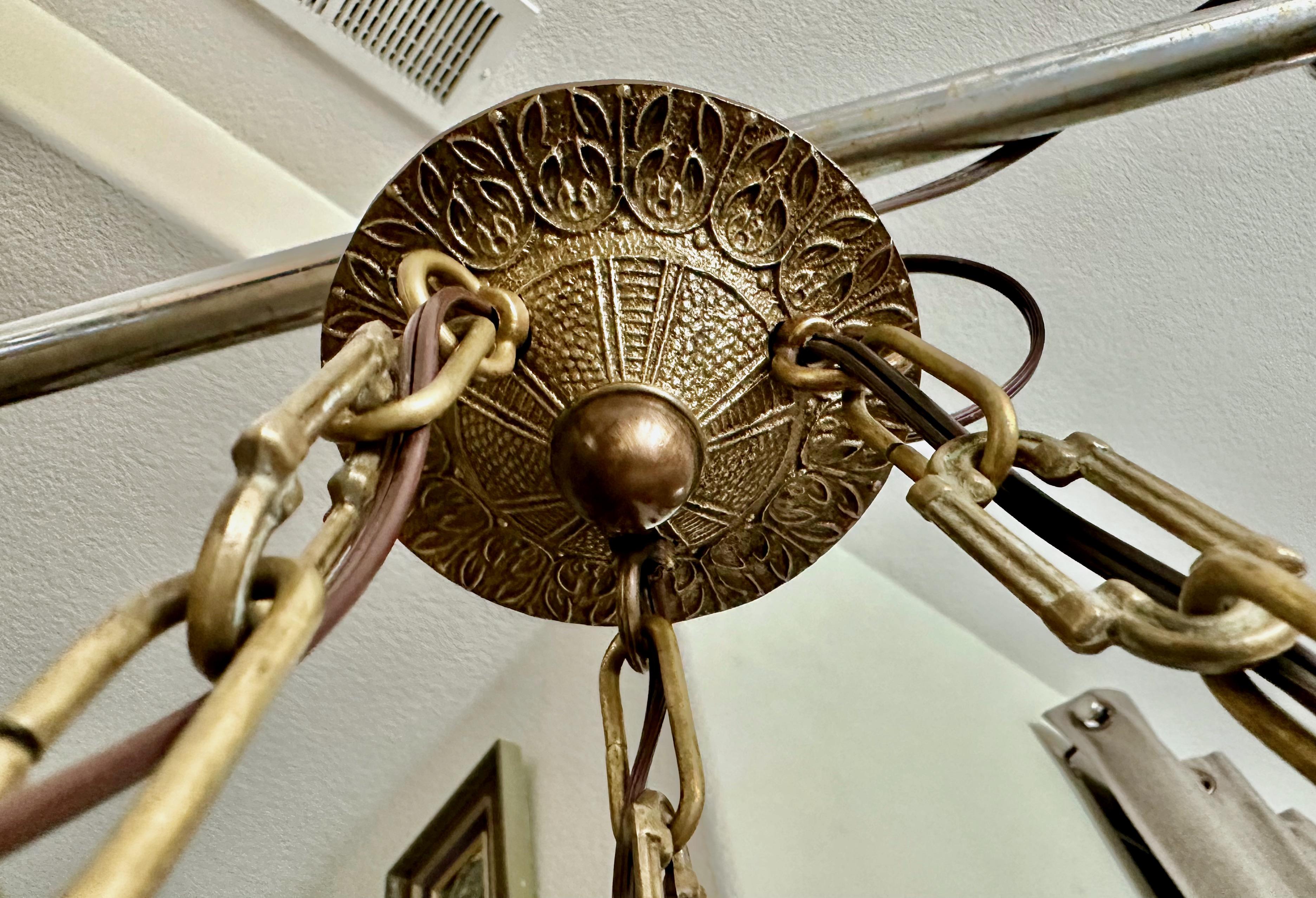 Lustre à pendentifs en albâtre de style Directoire en vente 3