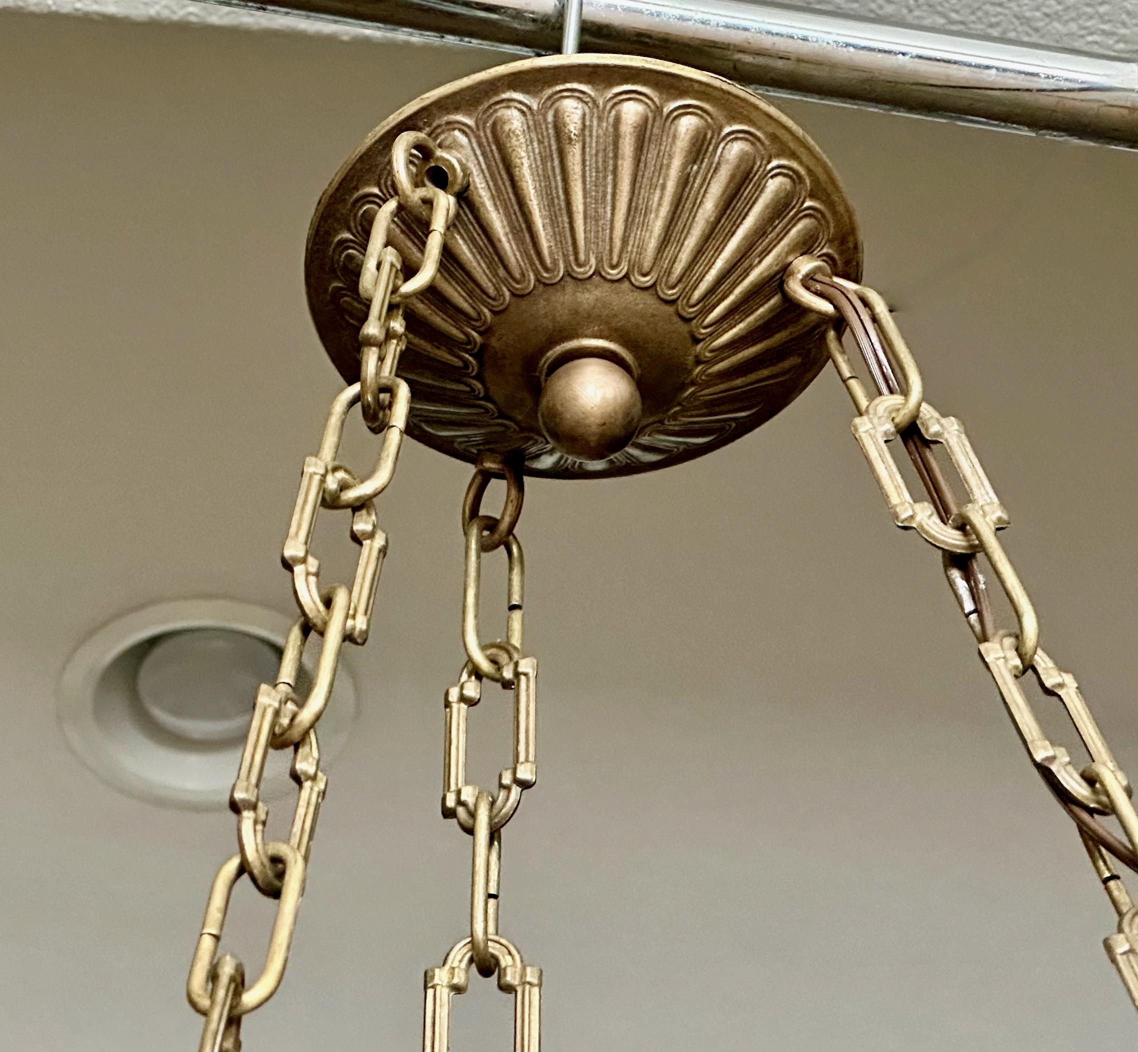 Directoire Style French Alabaster Pendant Chandelier in vendita 3