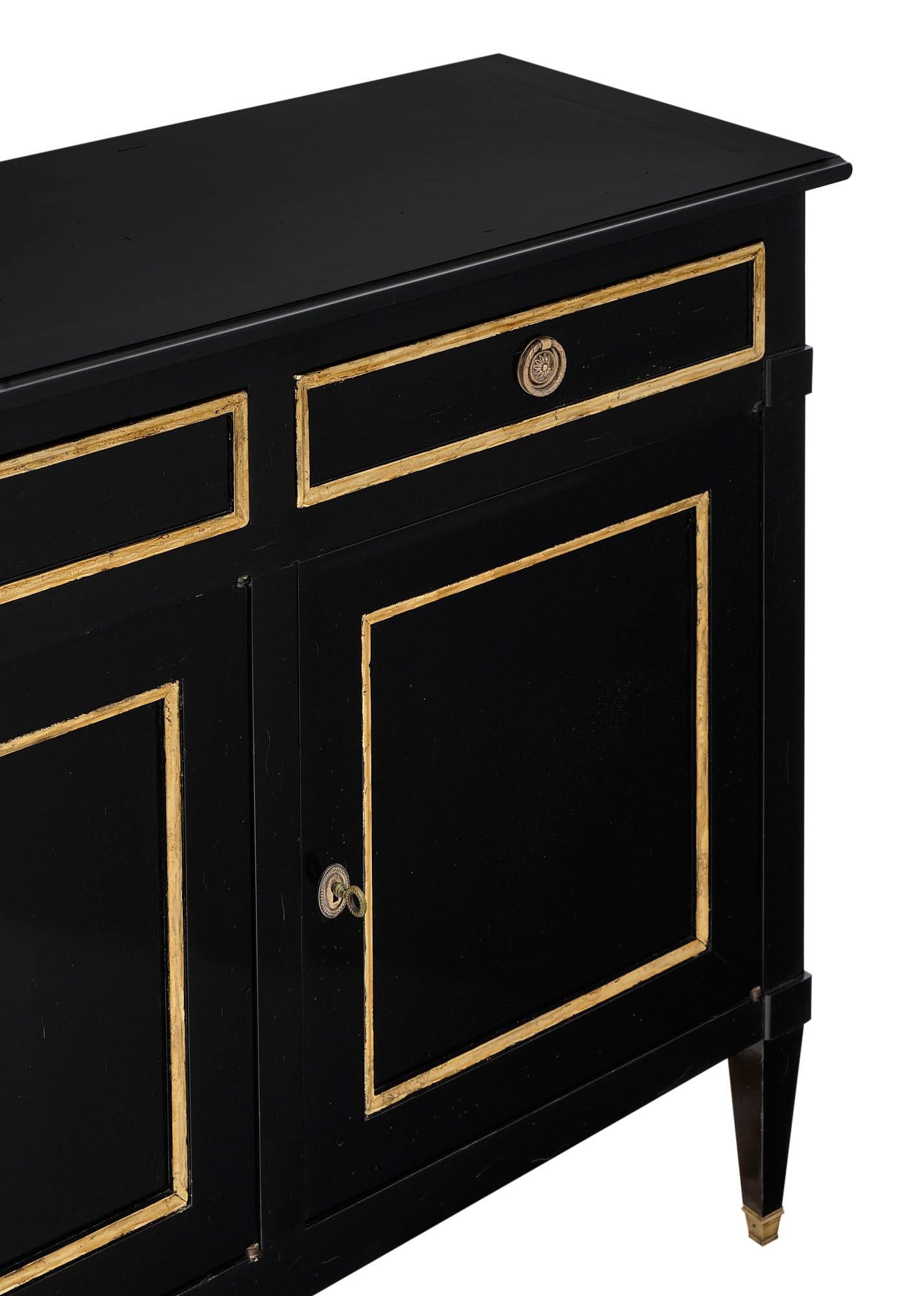 Early 20th Century Directoire Style French Antique Ebonized Buffet