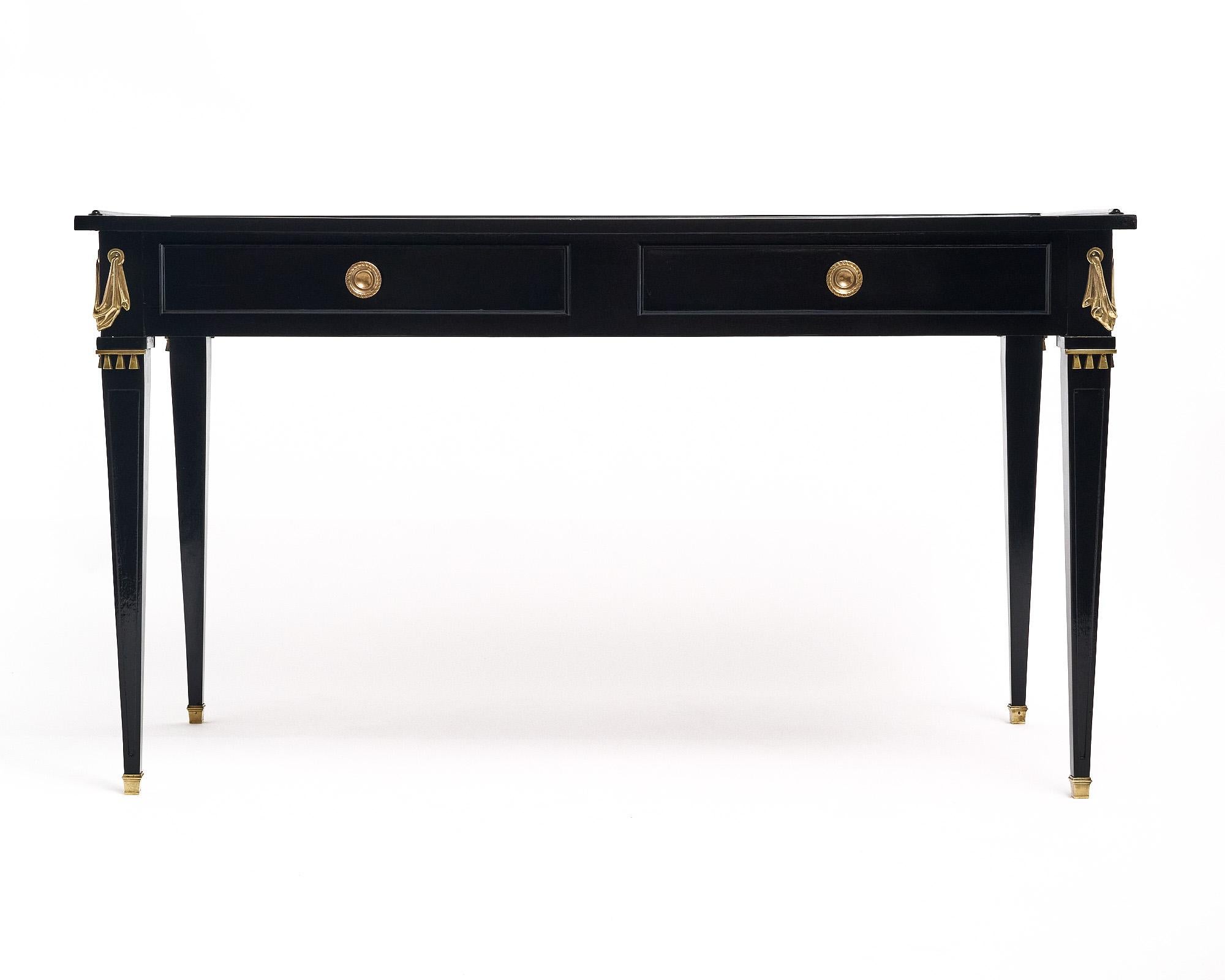 Brass Directoire Style French Desk