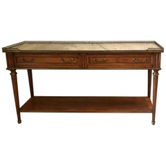 Directoire Style French Marble-Top Console
