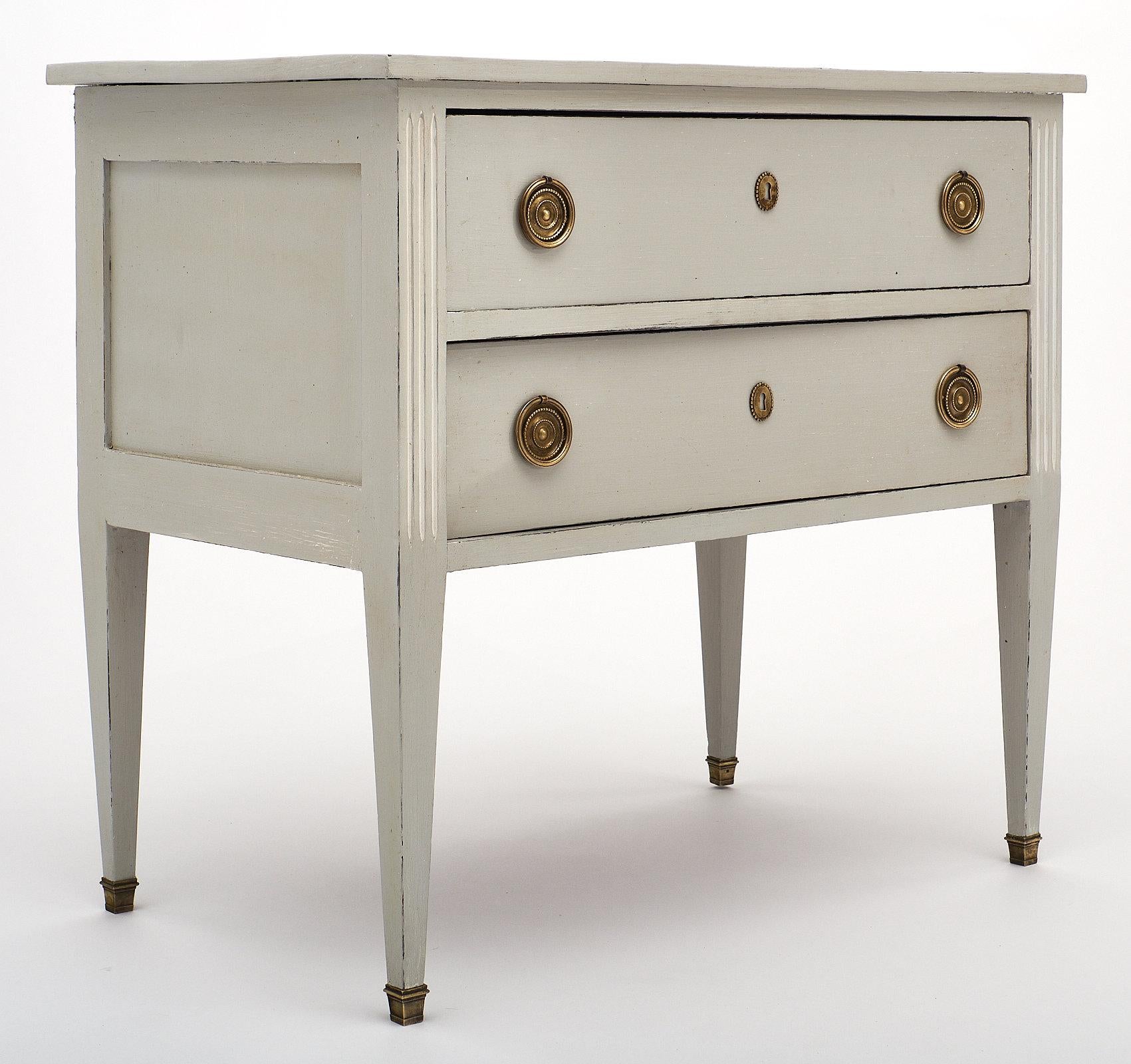 Directoire Style French Painted Chest In Good Condition In Austin, TX