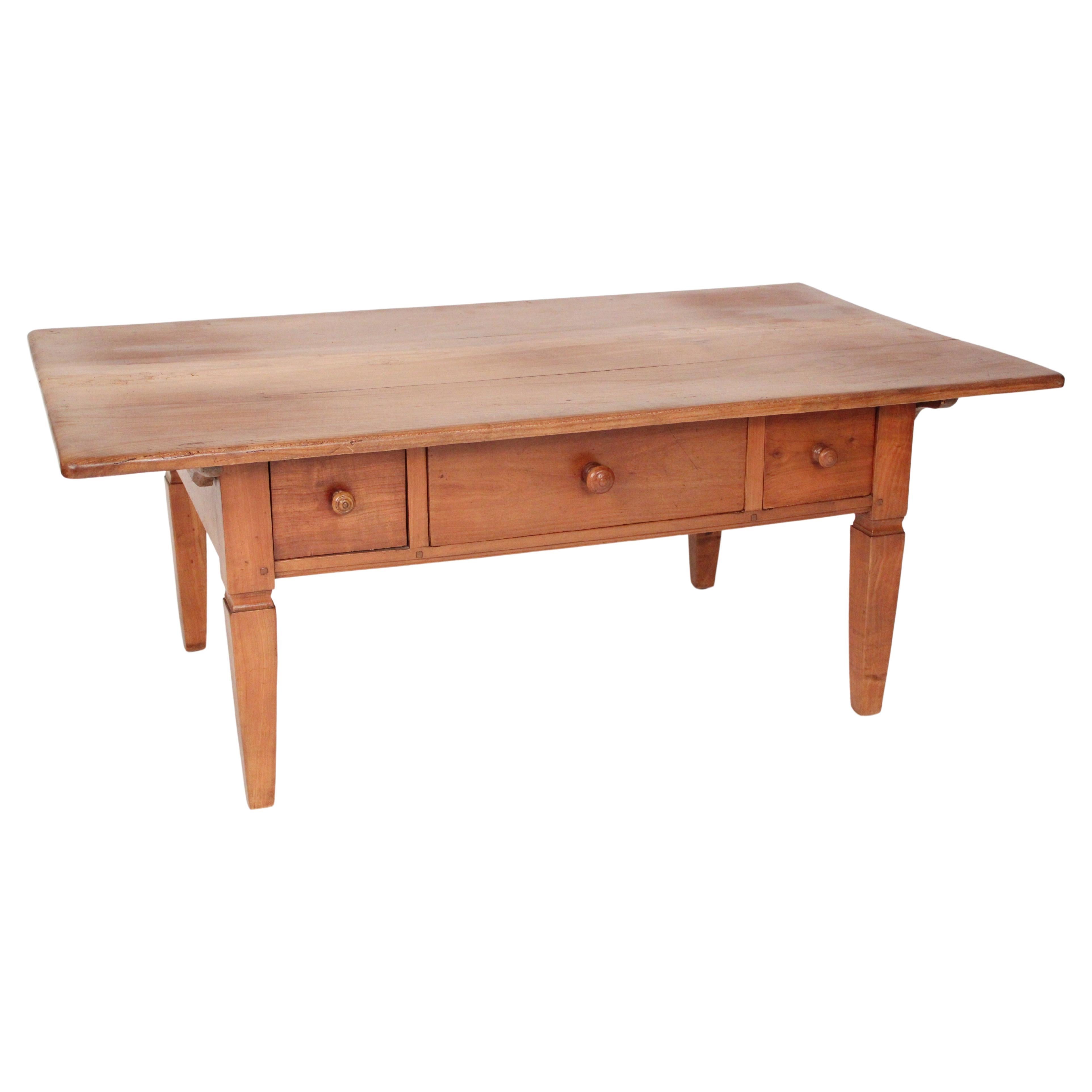 Directoire Style Fruit Wood Coffee Table For Sale