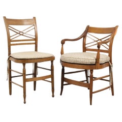 Vintage Directoire Style Fruitwood Chairs, 2