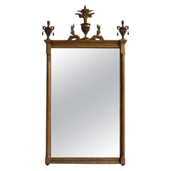 Specchio in legno dorato in stile Direttorio, 1910