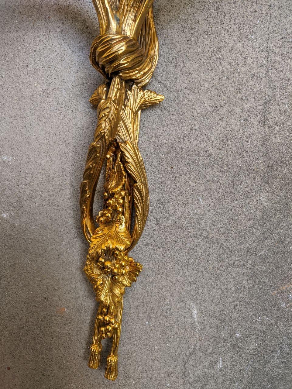 Italian Directoire Style Gilt Bronze Two-Light Sconce by Gherardo degli Albizzi For Sale