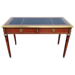 Directoire Style Leather Top Bureau Plat