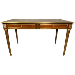Directoire Style Mahogany and Brass Inlaid Writing Table
