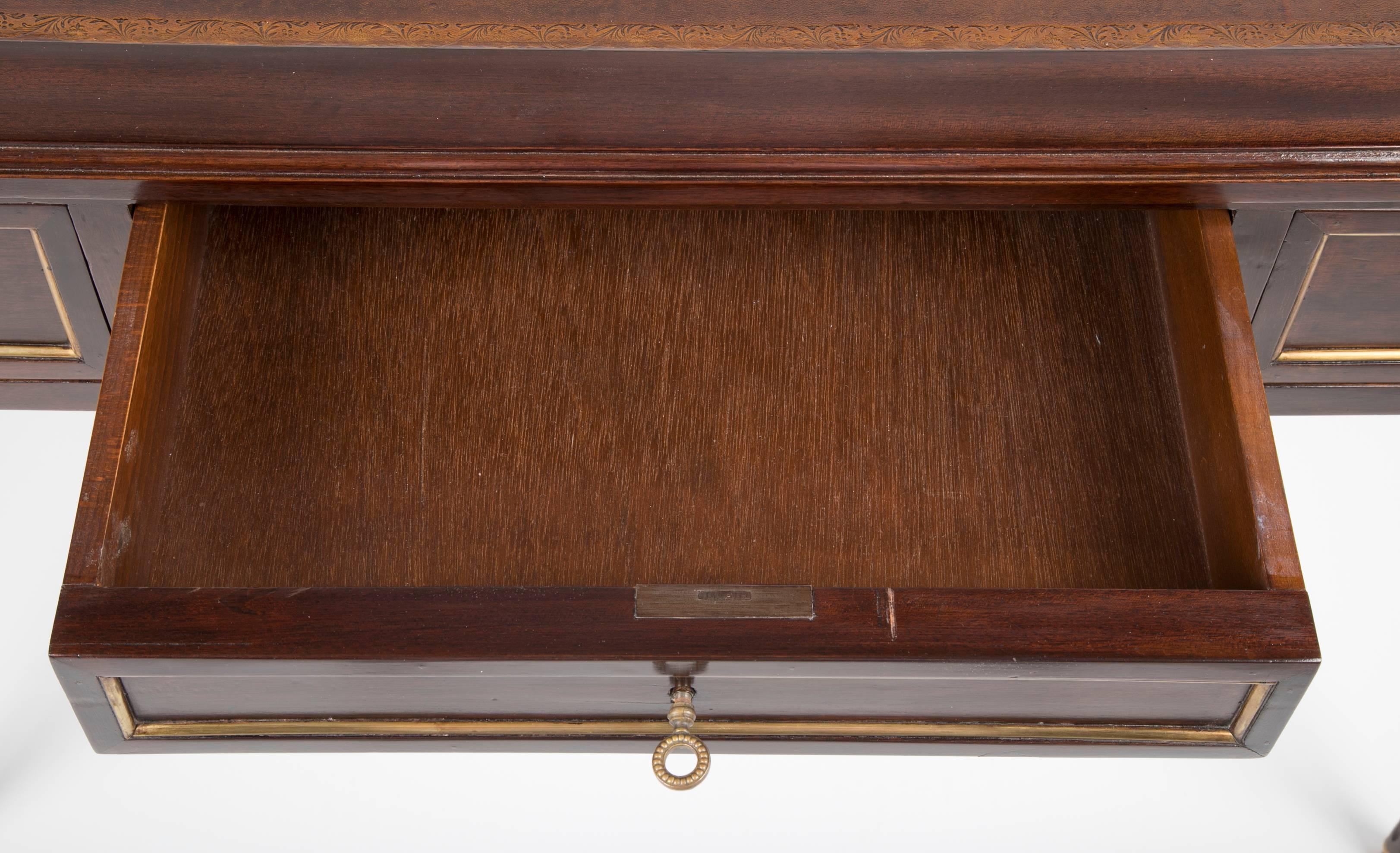 Directoire Style Mahogany Desk In Excellent Condition In Stamford, CT