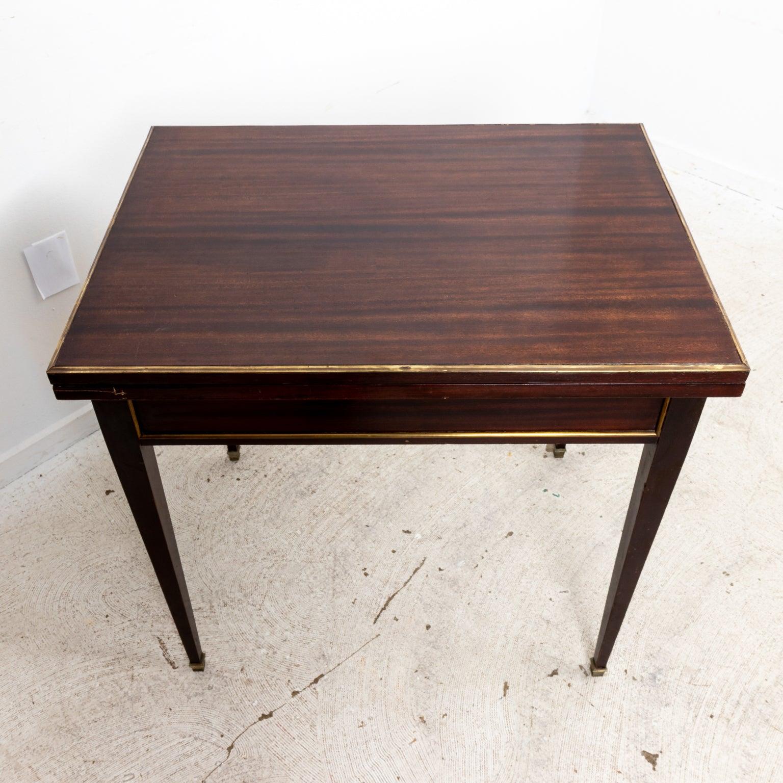 French Directoire, Style Mahogany Flip-Top Table For Sale