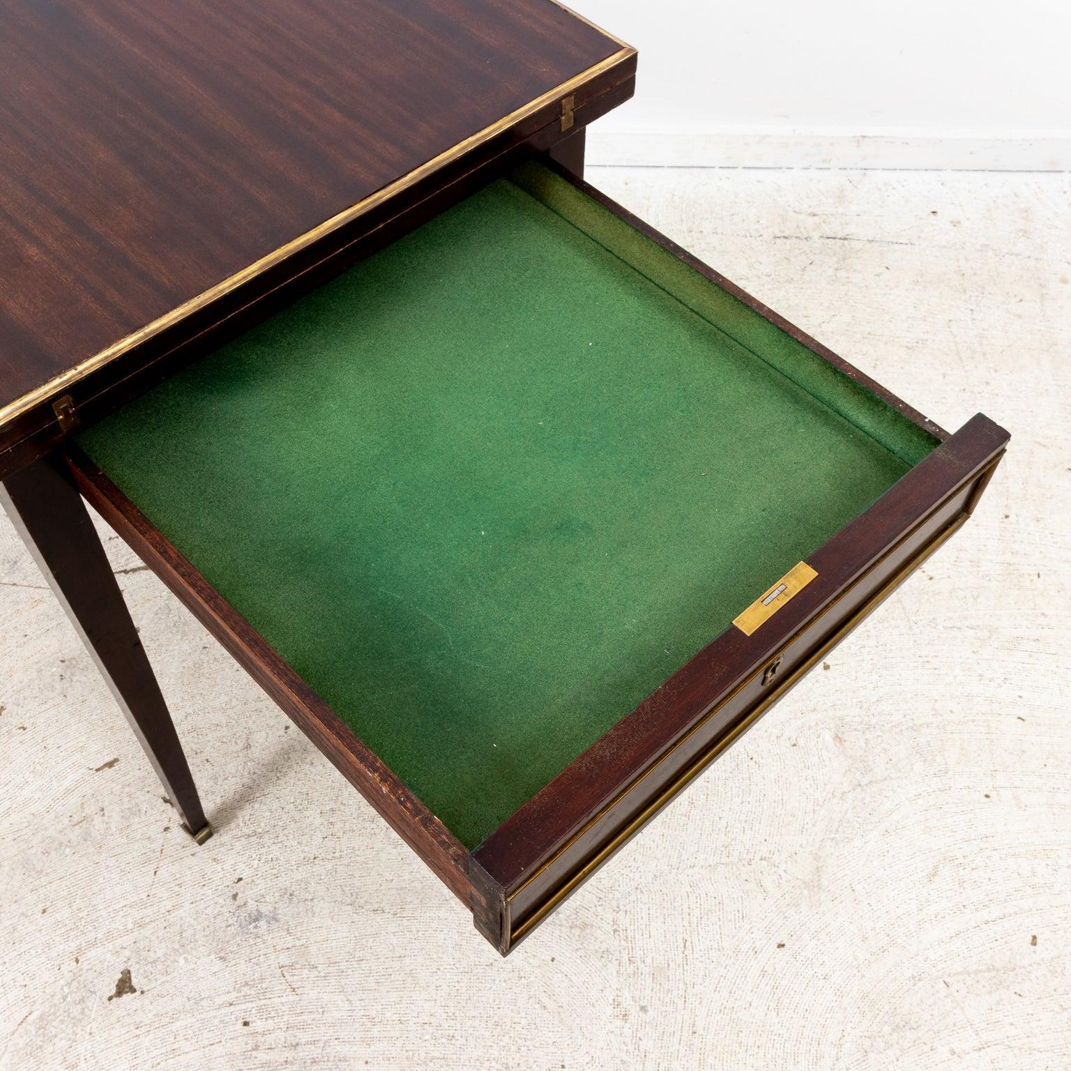 20th Century Directoire, Style Mahogany Flip-Top Table For Sale