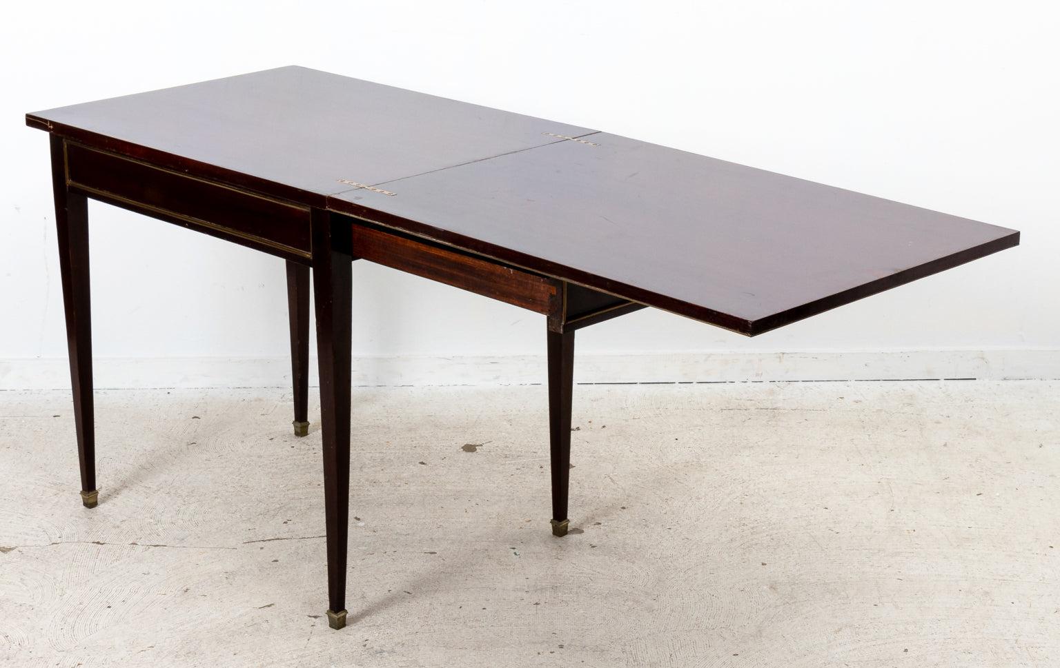 Directoire, Style Mahogany Flip-Top Table For Sale 1