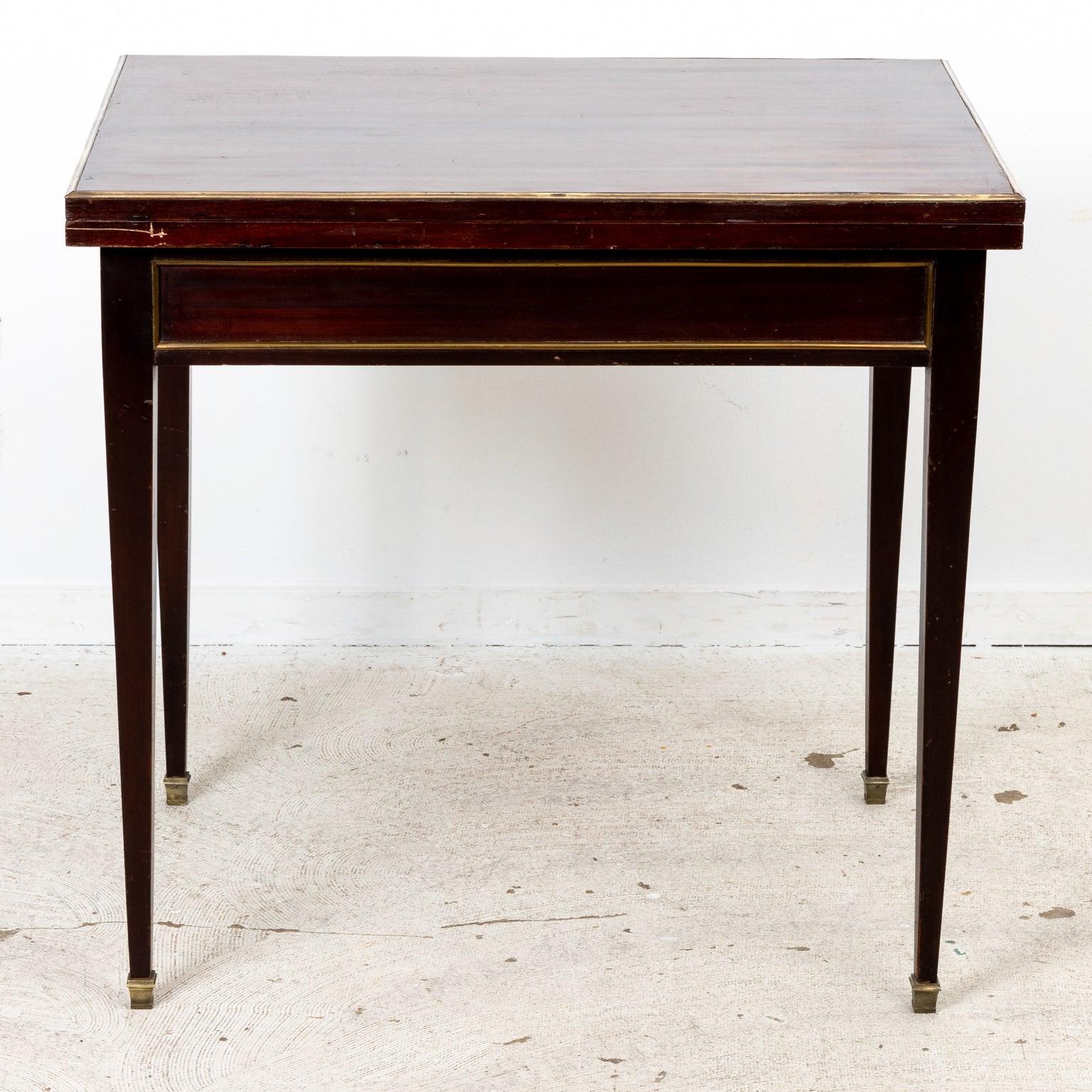 Directoire, Style Mahogany Flip-Top Table For Sale 3