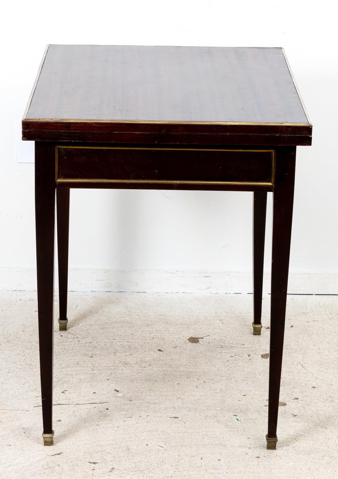 Directoire, Style Mahogany Flip-Top Table For Sale 4