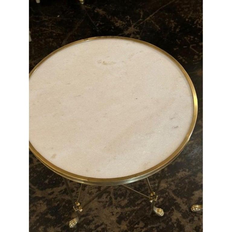 XXIe siècle et contemporain Tables en marbre et bronze doré de style Directoire en vente