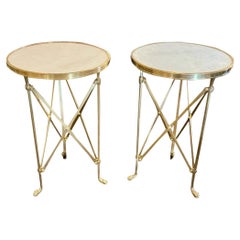 Tische aus Marmor und vergoldeter Bronze im Directoire-Stil