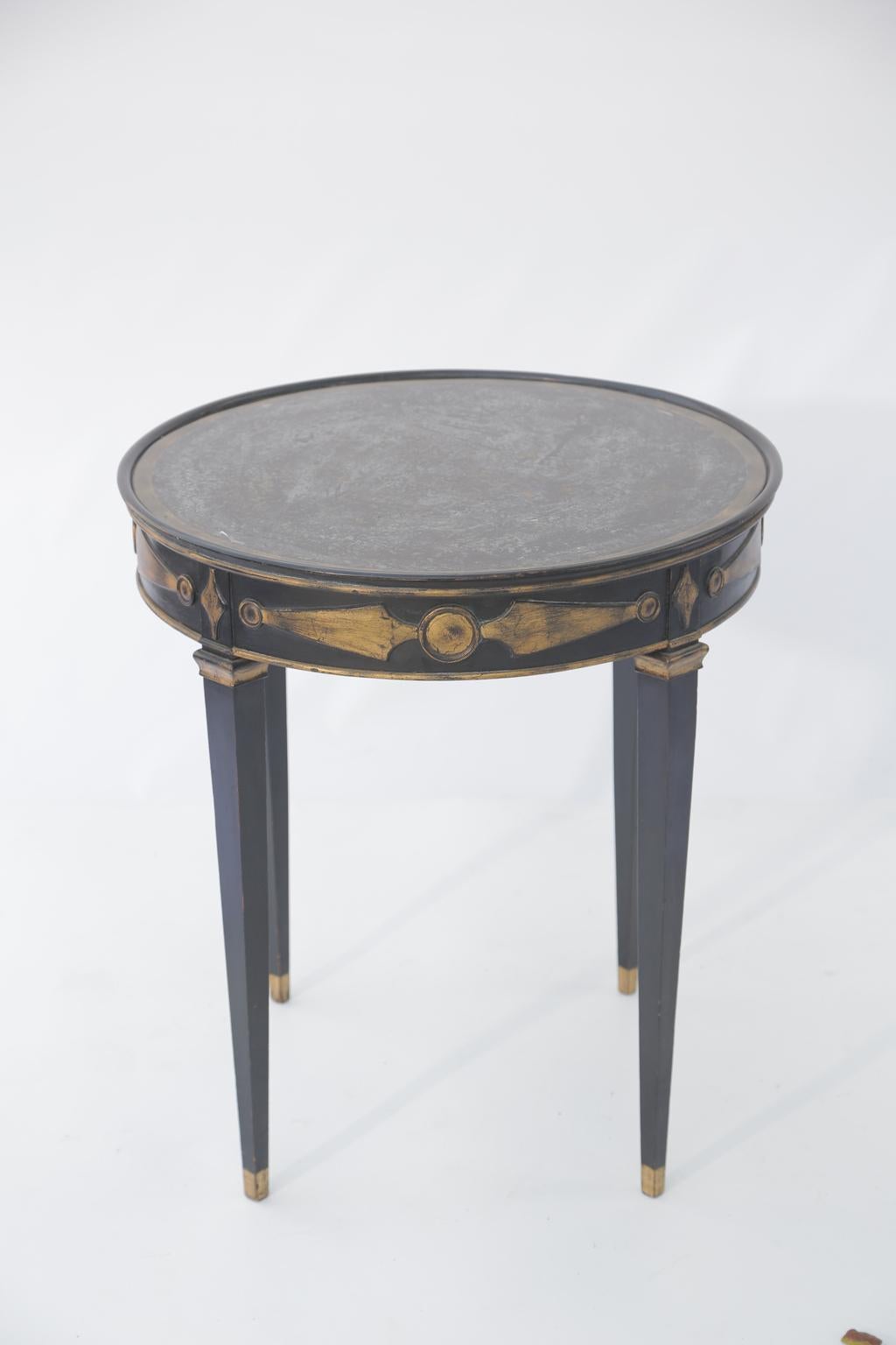 Late 20th Century Directoire Style Occasional Table with Eglomise Top