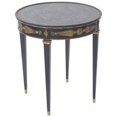 Directoire Style Occasional Table with Eglomise Top